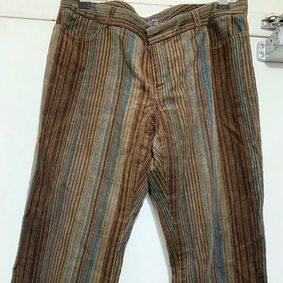 VINTAGE JEAN BASIC LOW RISE CORDUROY STRIPED PANTS SIZE 10 - Picture 8 of 10
